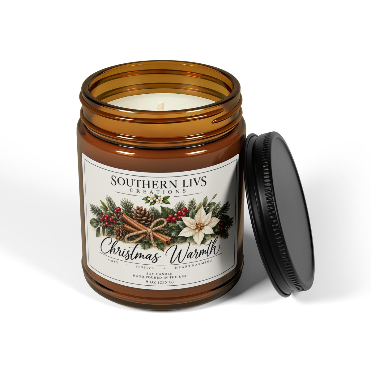 Christmas Warmth Scented Soy Candle 9 oz