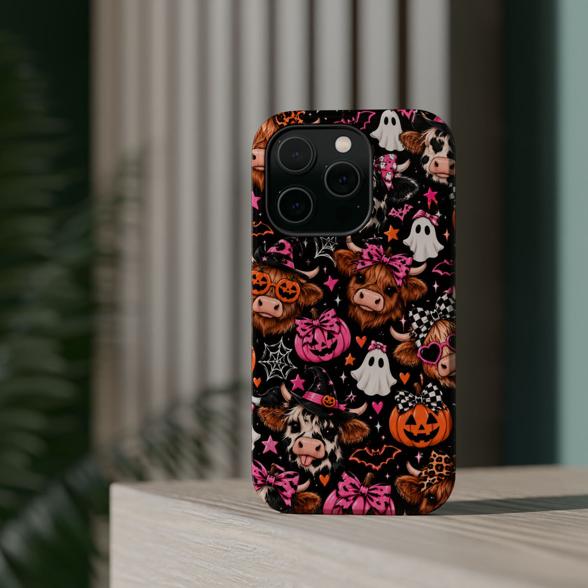 Halloween Cow Pattern Magnetic iPhone Case
