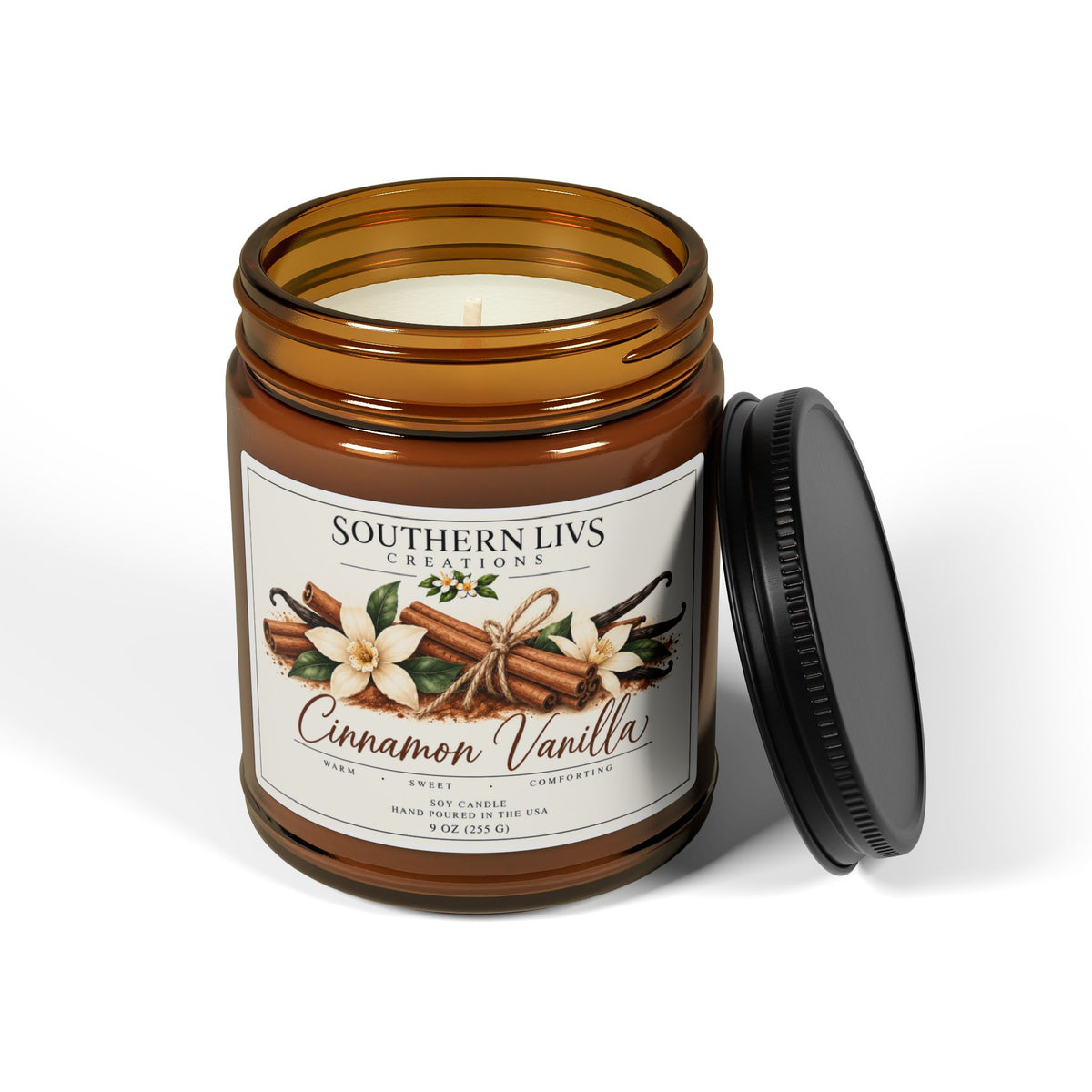 Cinnamon Vanilla Soy Candle 9 oz