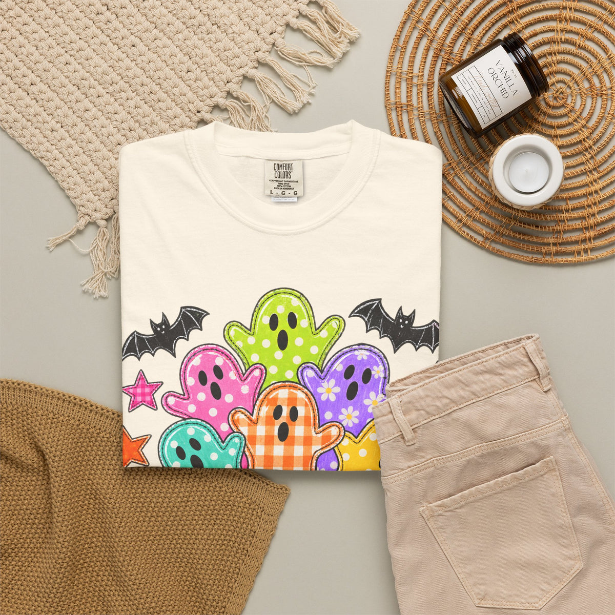 Halloween Pumpkin & Candy Ghosts T-Shirt