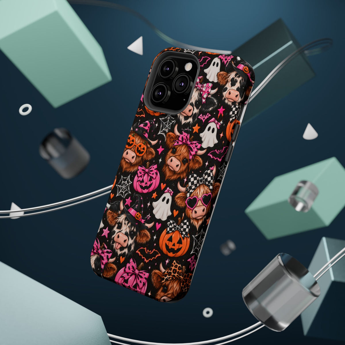 Halloween Cow Pattern Magnetic iPhone Case