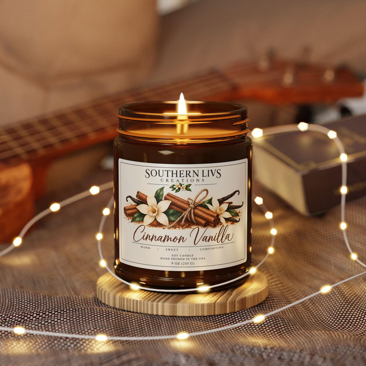 Cinnamon Vanilla Soy Candle 9 oz