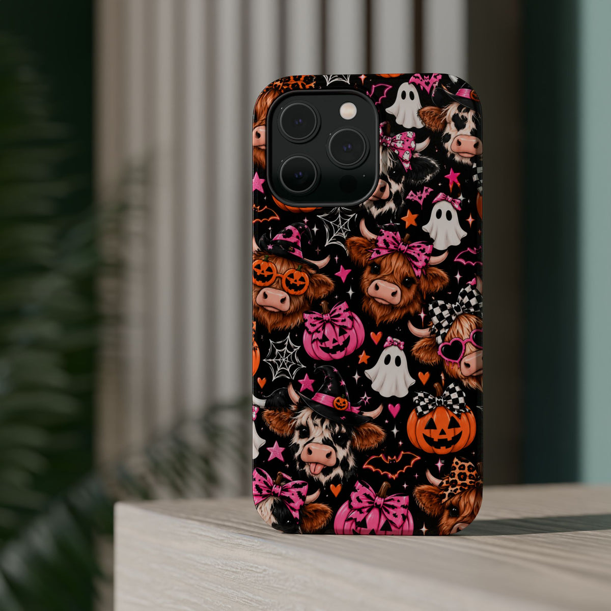 Halloween Cow Pattern Magnetic iPhone Case