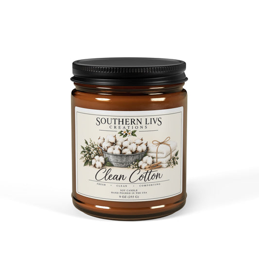 Clean Cotton Scented Soy Candle 9 oz