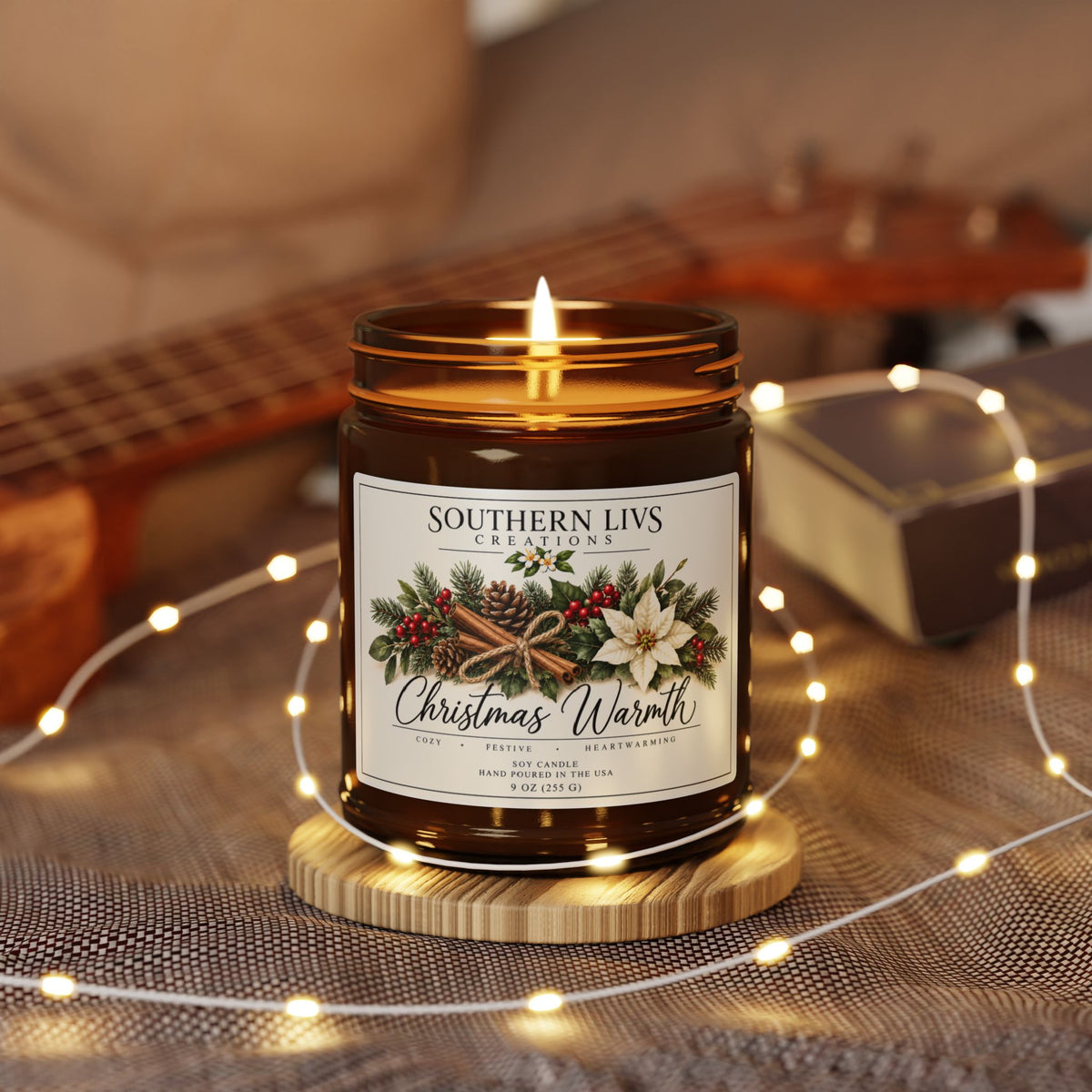 Christmas Warmth Scented Soy Candle 9 oz