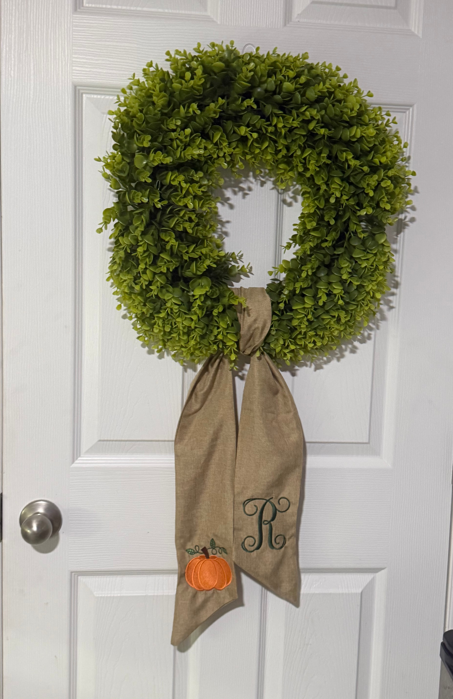 Pumpkin Wreath Sash