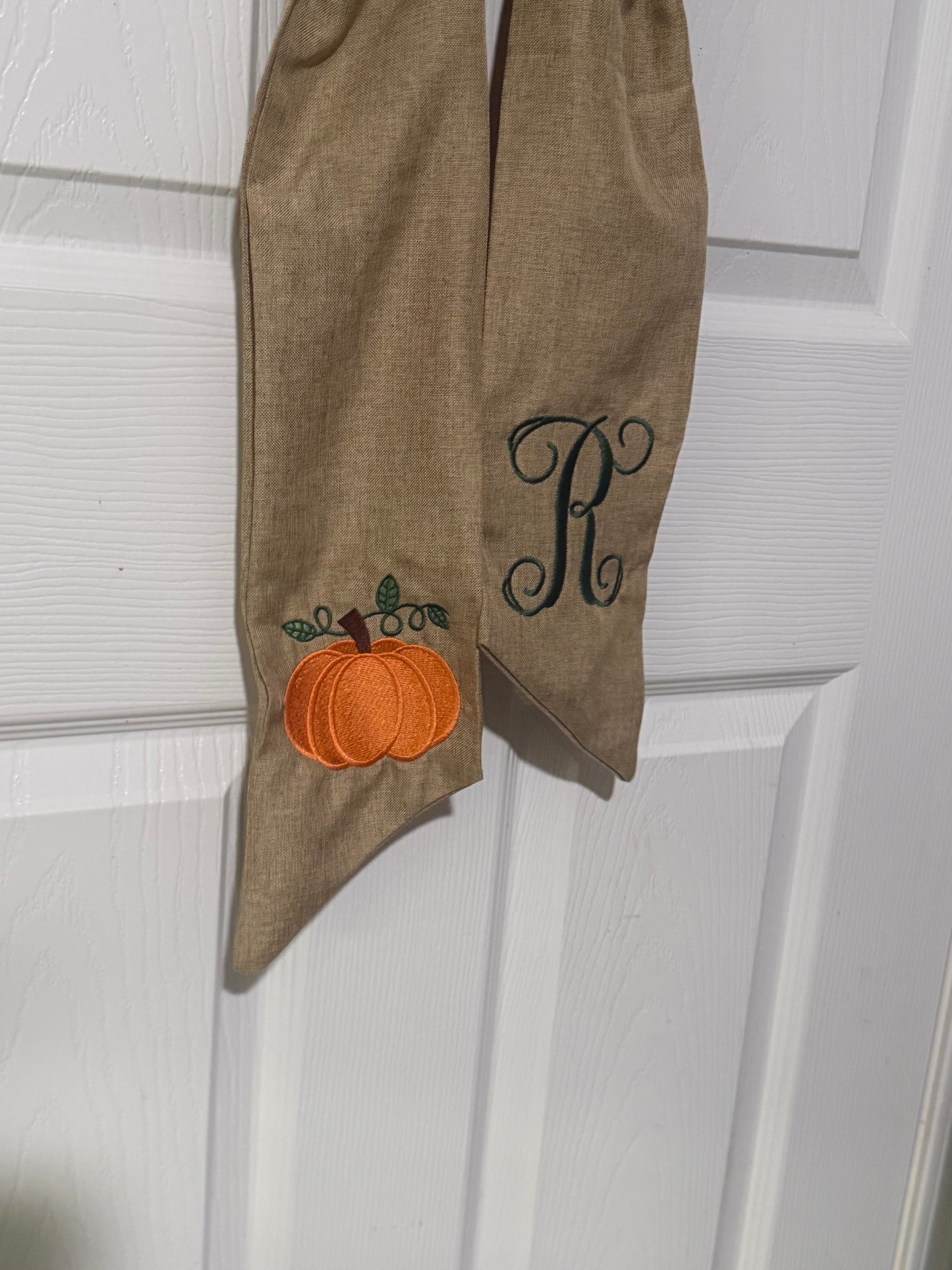 Pumpkin Wreath Sash