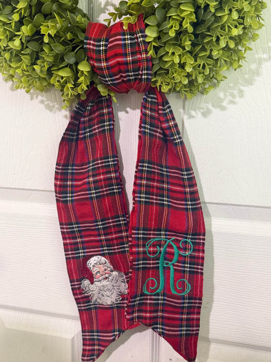 Santa Wreath Sash