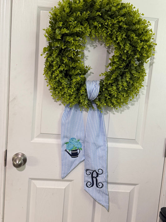 Hydrangea Wreath Sash